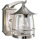 Progress Lighting Brushed Nickel 1 Light 100W Outdoor Wall Lantern 