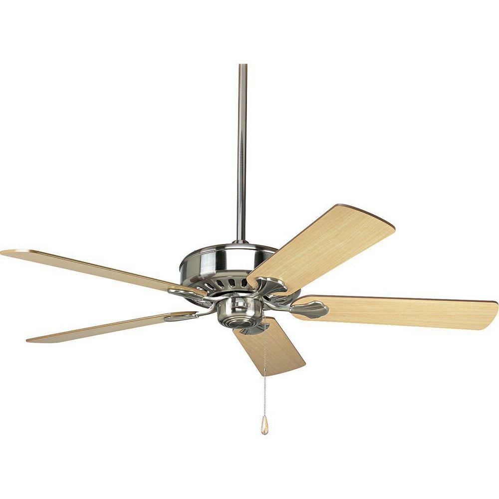 Progress Lighting Brushed Nickel 70W 5-Blade Ceiling Fan 