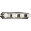 Progress Lighting Brushed Nickel 4 Light 60W Vanity Light Fixture 
