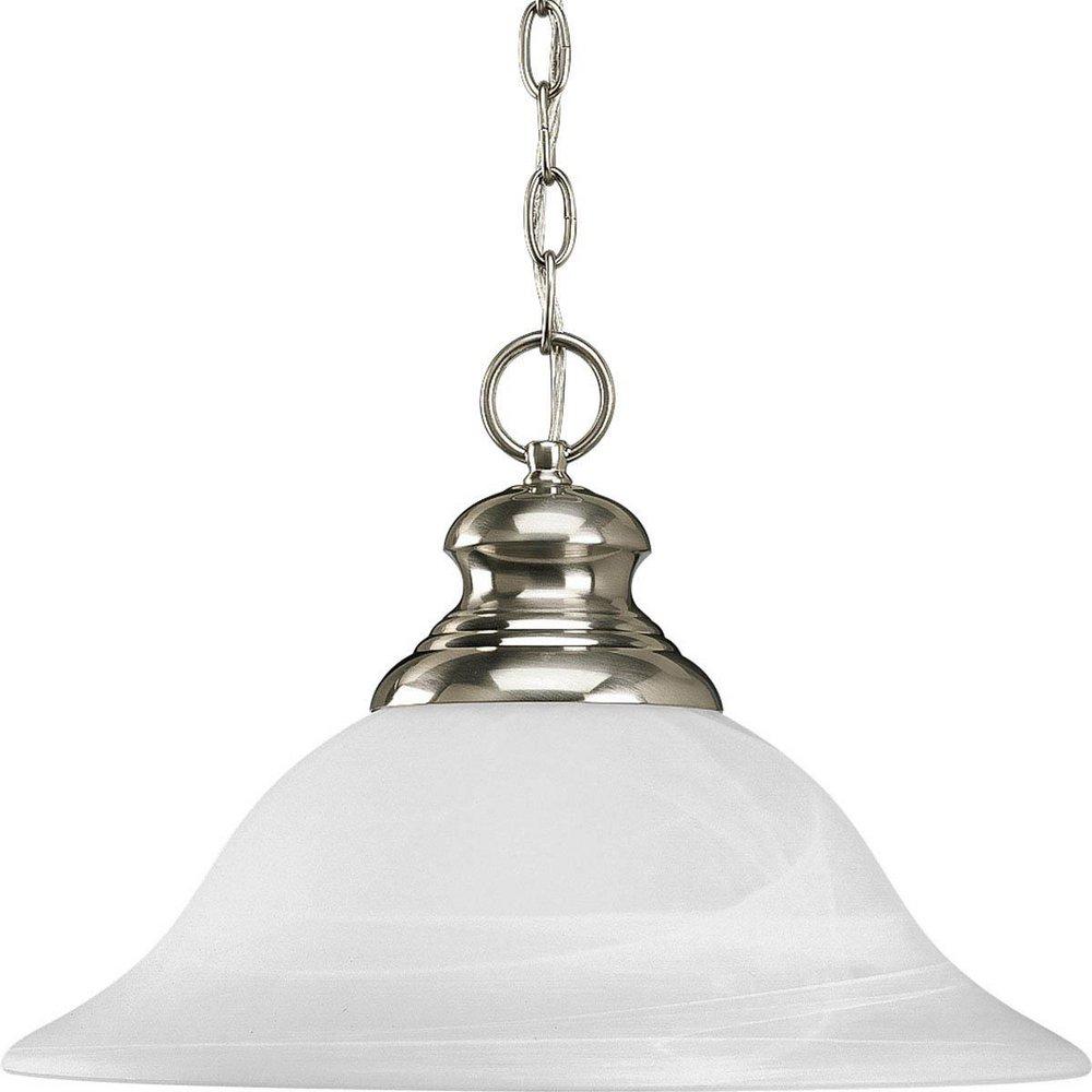 Progress Lighting Brushed Nickel 41-2/5 in. 150 W 1-Light Medium Pendant 