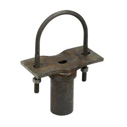 6 in. Adjustable Pipe Saddle Support in Black