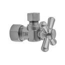 5/8 in x 3/8 in Cross Handle Angle Supply Stop Valve in Satin Nickel