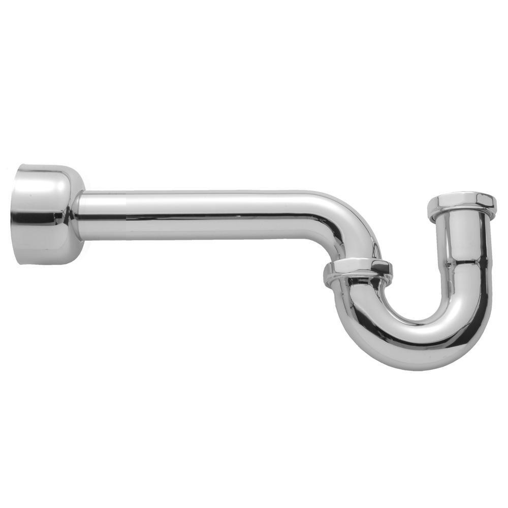 1 1 2 17 Gauge P-Trap Round Escutcheon Chrome 