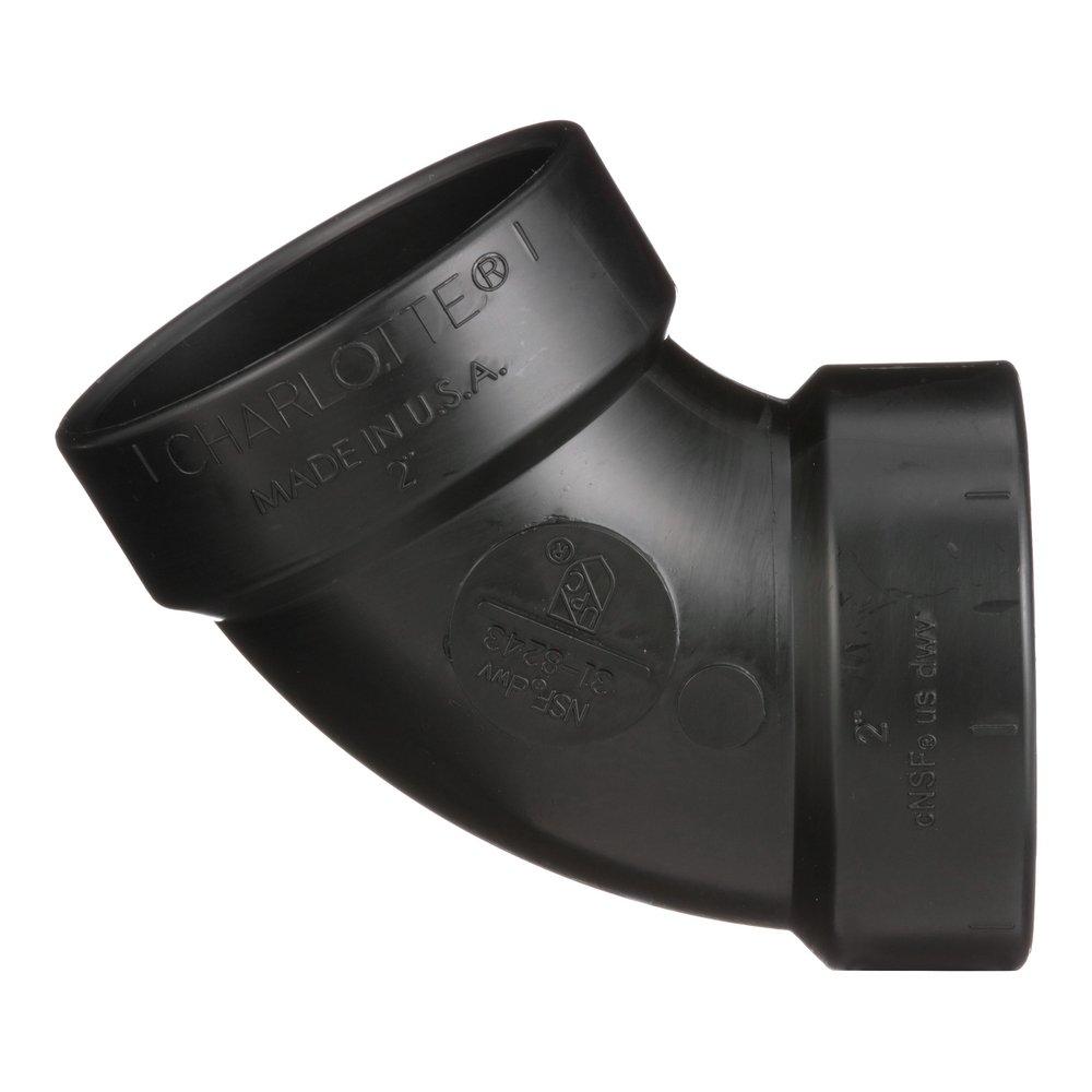 Black ABS DWV 60&deg; Elbow 