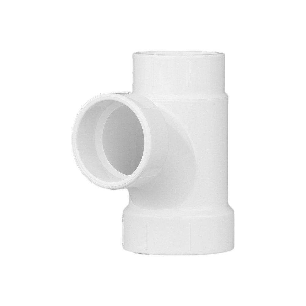 White PVC DWV Sanitary Tee 