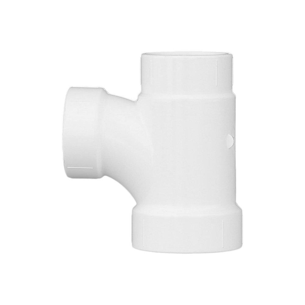 White PVC DWV Sanitary Tee 