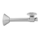Jaclo Industries Satin Nickel 1/2 x 3/8 in. Sweat x OD Tube Oval Handle Straight Supply Stop Valve 