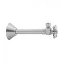 Jaclo Industries Polished Brass 1/2 x 3/8 in. Sweat x OD Tube Cross Angle Supply Stop Valve 