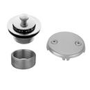 Lift & Turn Tub Drain Strainer with Faceplate (2-Hole) in Pewter