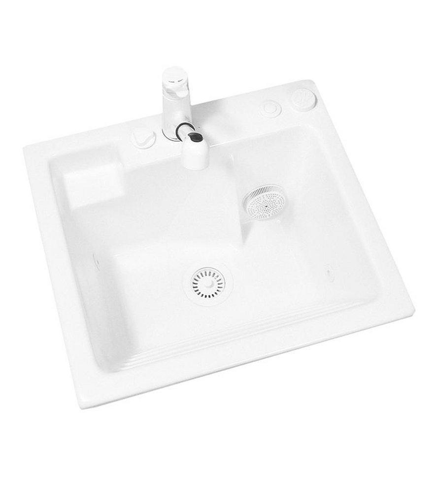 MTI Whirlpools&reg; White 25 x 22 in. Drop-in Laundry Sink 