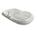 White 71-1/2 x 42 in. Drop-In Bathtub with Center Drain 