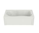 White 59-3/4 x 36 in. Drop-In Bathtub with End Drain 