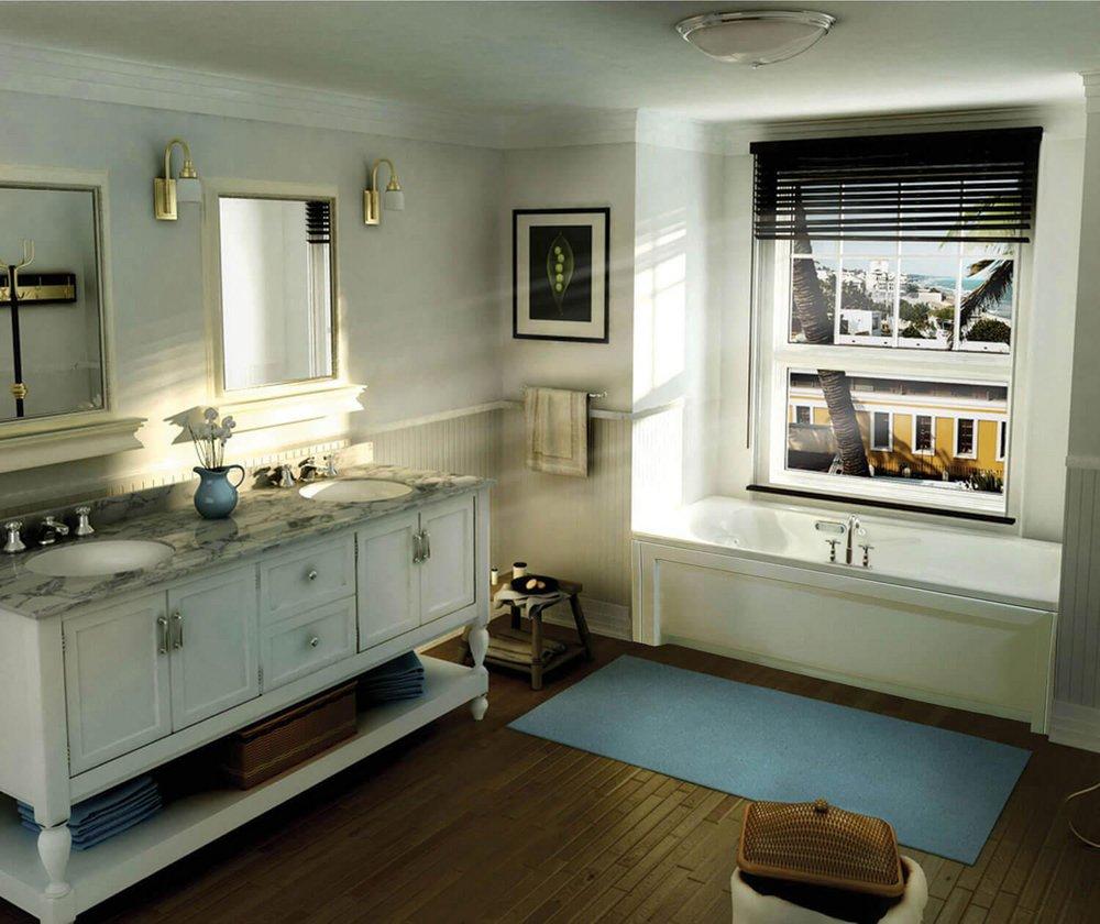 White 59-3/4 x 36 in. Drop-In Bathtub with End Drain 