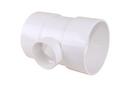 Multi-Fittings Corporation White Hub Straight and DWV Schedule 40 PVC Tee 