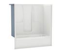 72 x 36 in. 1-Piece Gelcoated Fiberglass Tub and Shower with Right Drain in White