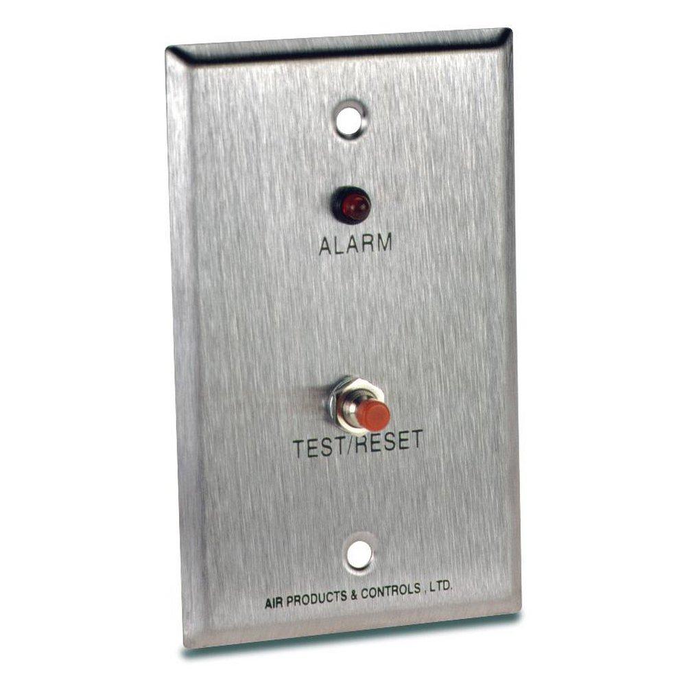 APC Brushed Stainless Steel Remote Alarm LED Test Resetable Switch 