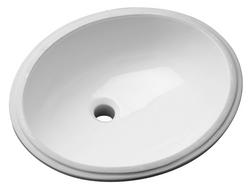16 in. Undermount Oval Vitreous China Bathroom Sink in White