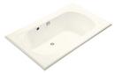 72 x 42 in. Total Massage Drop-In Bathtub with Center Drain in Biscuit