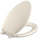 Elongated Closed Front Quiet-Close Toilet Seat in Almond