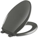 Elongated Closed Front Quiet-Close Toilet Seat in Thunder Grey