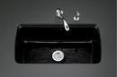 KOHLER Black Black&trade; 33 x 22 in. 5 Hole Cast Iron Single Bowl Undermount Kitchen Sink 