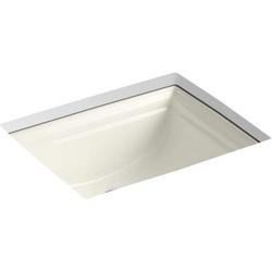 20-11/16 in. Undermount Rectangular Vitreous China Bathroom Sink in Biscuit