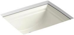20-11/16 in. Undermount Rectangular Vitreous China Bathroom Sink in Biscuit