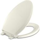 Elongated Closed Front Quiet-Close Toilet Seat in Biscuit