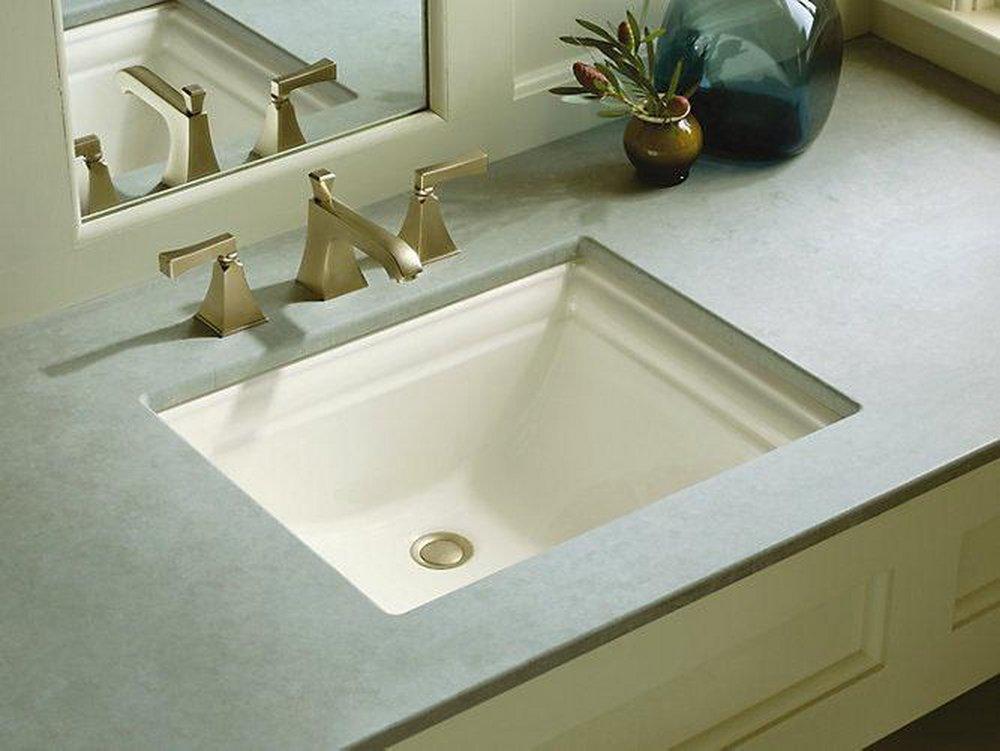KOHLER White 20-11/16 in. Undermount Rectangular Vitreous China Bathroom Sink 