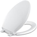 KOHLER White Plastic Elongated Closed Front With Cover Toilet Seat 
