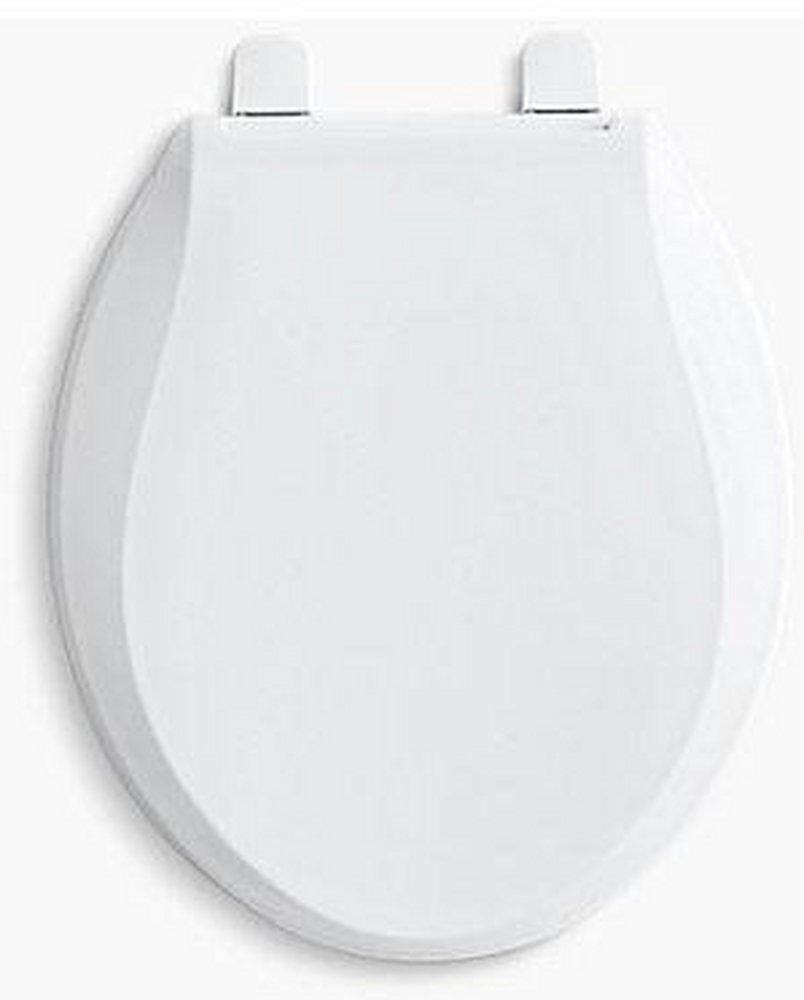 KOHLER White Round Closed Front Quiet-Close Toilet Seat Front Quiet-Close 