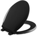 KOHLER Black Black&trade; Round Closed Front Quiet-Close Toilet Seat Front Quiet-Close 