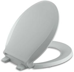 Round Closed Front Quiet-Close Toilet Seat in Ice Grey