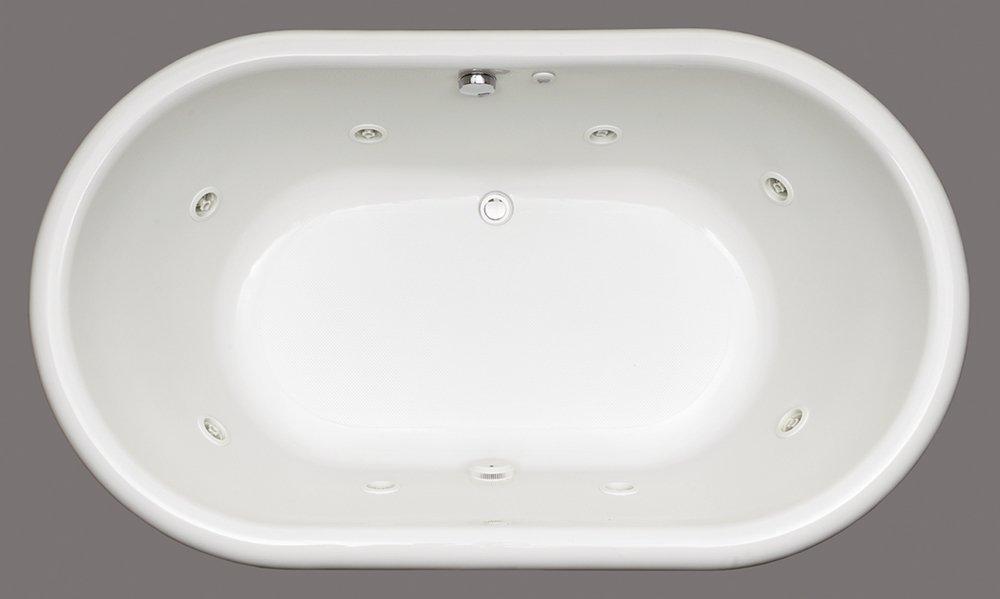 Mirabelle&reg; Biscuit 66 x 40 in. Soaker Drop-In Bathtub Front Drain 