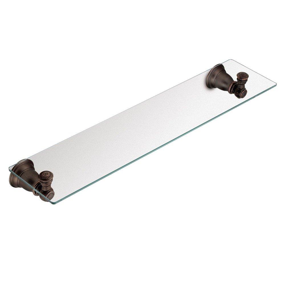 Moen Oil Rubbed Bronze 20-3/4 in. Glass Bathroom Shelf 