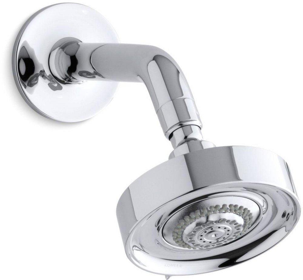 KOHLER Polished Chrome Multi Function Wide Coverage, Soft Aerated and Massage Spray Showerhead 