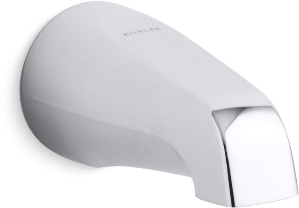 KOHLER Polished Chrome 2-1/2 x 2-1/2 in. Slip Fit Non-Diverter Spout 