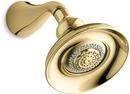 Multi Function Wide Coverage, Full Coverage, Aerated Spray and Massage Spray Showerhead in Vibrant Polished Brass