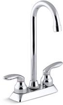 KOHLER Polished Chrome Two Lever Handle Bar Faucet 