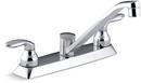 3-Hole Double Lever Handle Kitchen Faucet in Polished Chrome