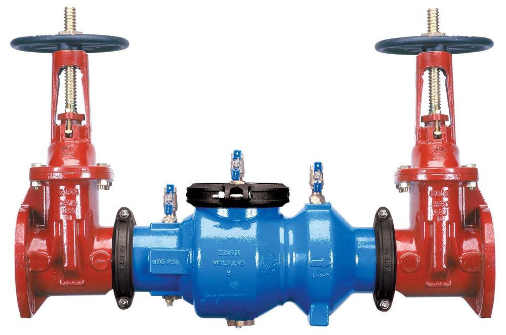 Zurn Wilkins Red Ductile Iron Flanged 350 psi Backflow Preventer 