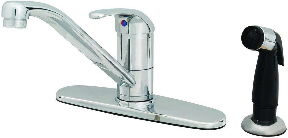 T&S Brass Chrome Plated Single Lever Handle Deck Mount Service Faucet 