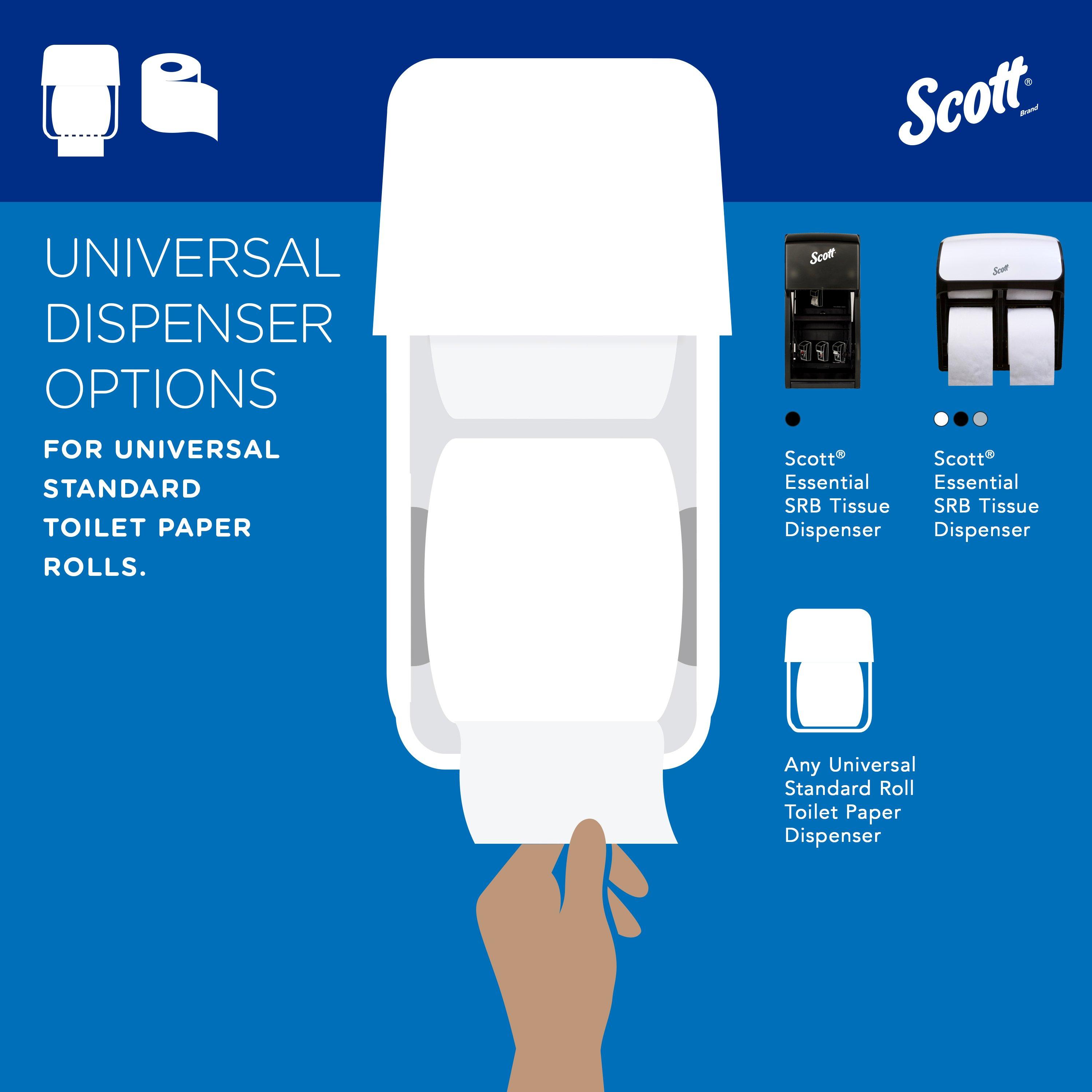 Scott® White 2-Ply Standard Roll Bath Tissue (Case of 80) 