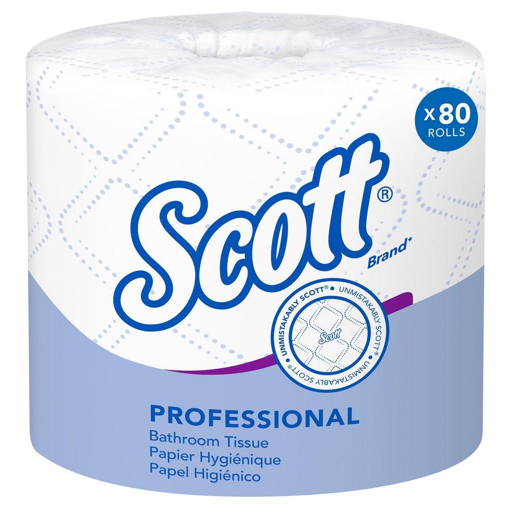 Scott® White 2-Ply Standard Roll Bath Tissue (Case of 80) 