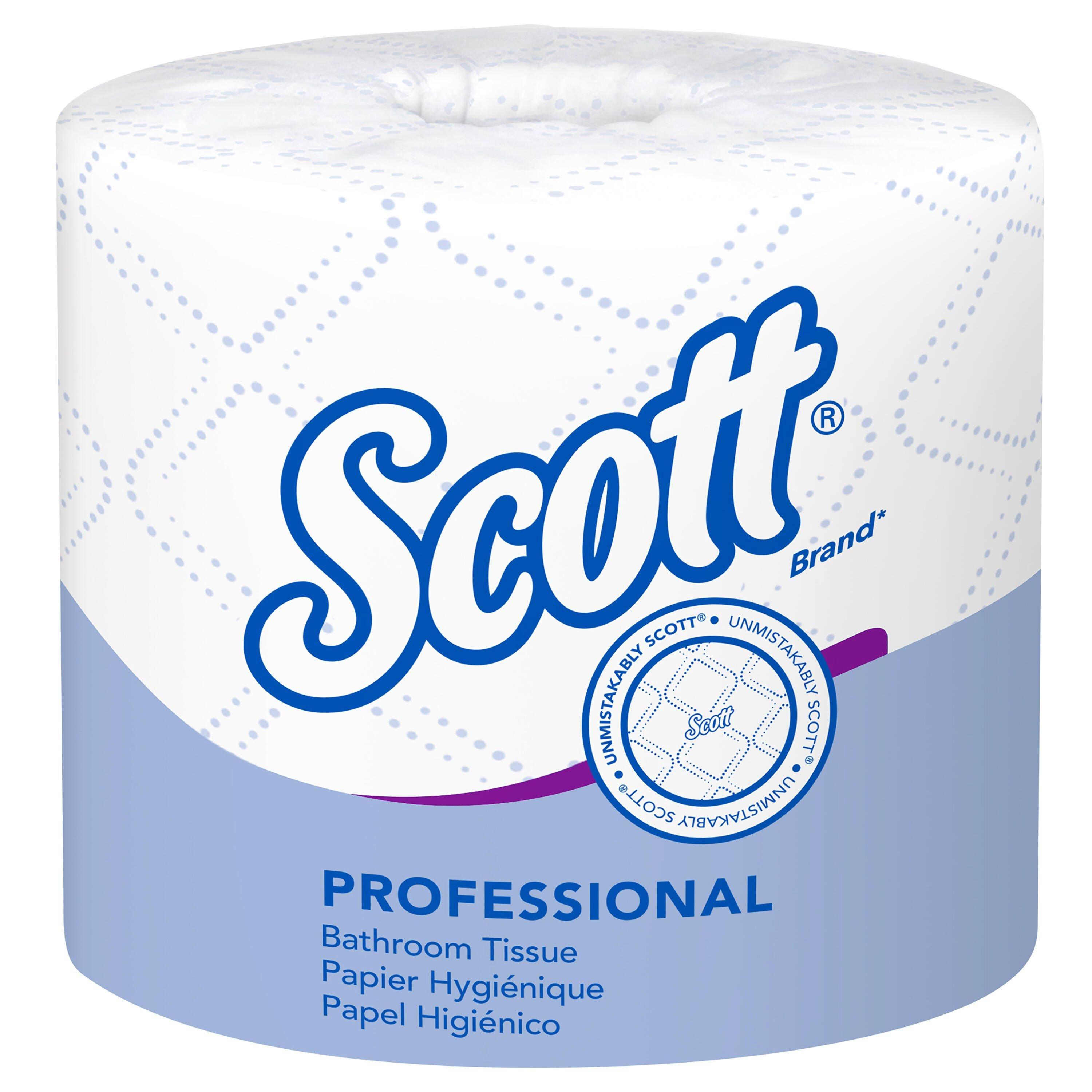Scott&reg; White 2-Ply Standard Roll Bath Tissue (Case of 80) 