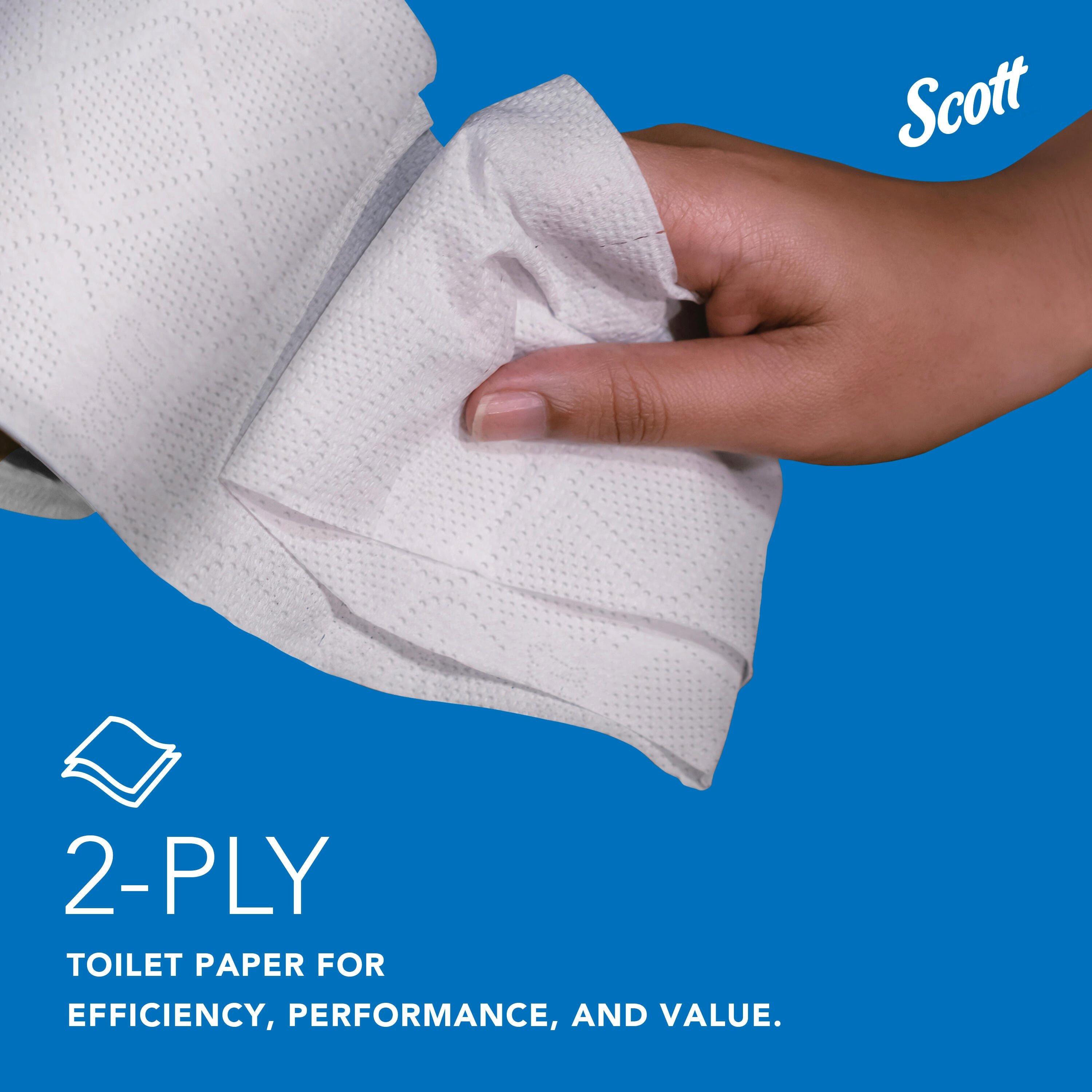 Scott&reg; White 2-Ply Standard Roll Bath Tissue (Case of 80) 
