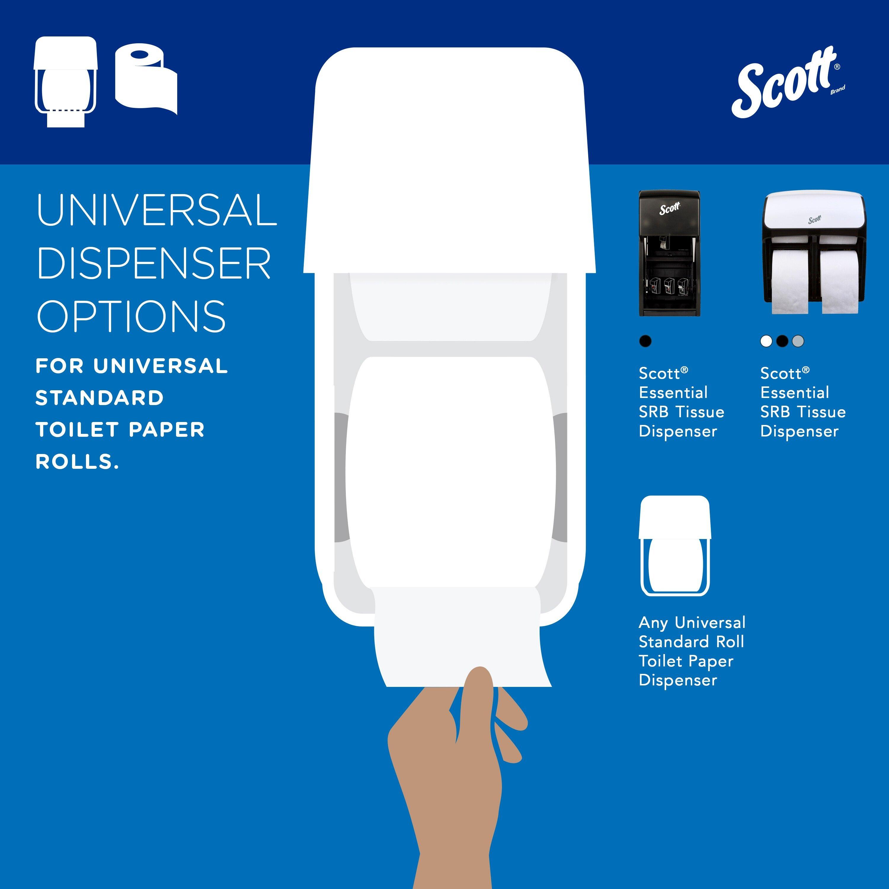 Scott&reg; White 2-Ply Standard Roll Bath Tissue (Case of 80) 