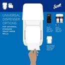Scott&reg; White 2-Ply Standard Roll Bath Tissue (Case of 80) 
