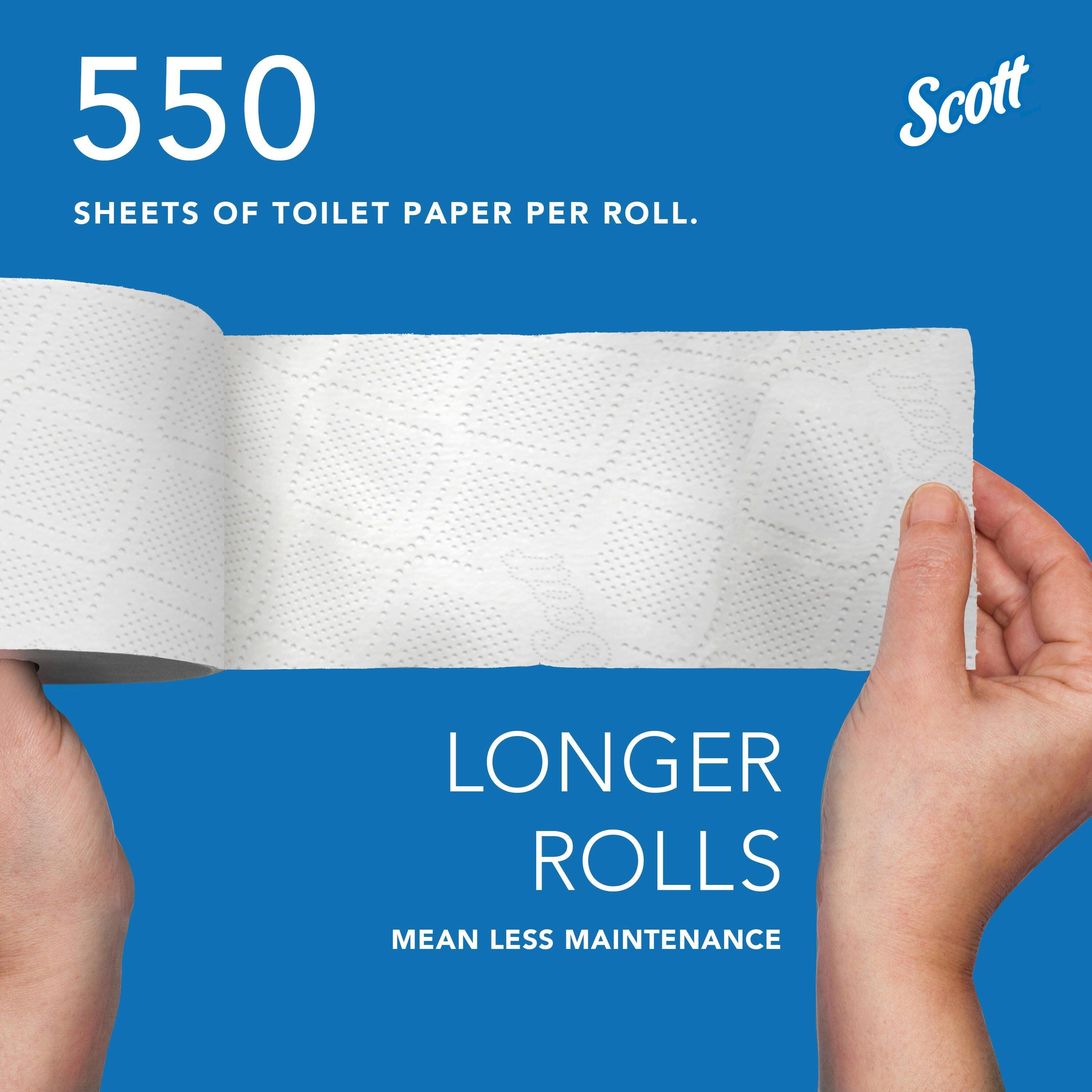 Scott&reg; White 2-Ply Standard Roll Bath Tissue (Case of 80) 
