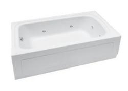 60 in. x 32 in. Soaker Alcove Bathtub with Right Drain in White